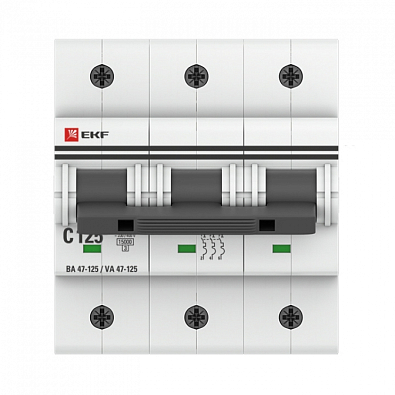 ВА 47-125 3P 125А (C) 15кА EKF PROxima автоматический выключатель, арт. mcb47125-3-125C - фото4