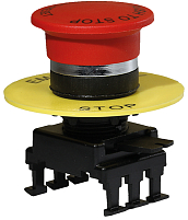 Кнопка-грибок НG55B1 отключение вытяг. (40 мм, красный)