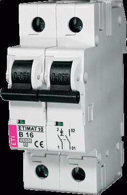 Автоматический выключатель ETIMAT 10 2p D 16А (10 kA) - фото1