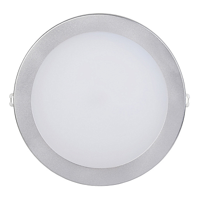 Светильник ДВО 1608 серебро круг LED 18Вт 4000 IP20 - фото1