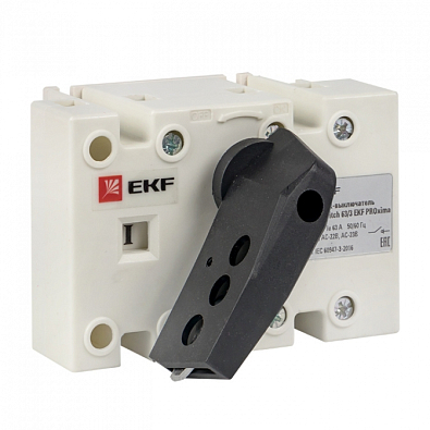 Рубильник-выключатель 63A 3P c рукояткой управления для прямой установки PowerSwitch EKF PROxima - фото1