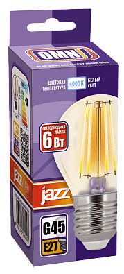 PLED OMNI G45 6w E27 4000K Gold Лампа светодиодная декоративная PLED OMNI - фото2