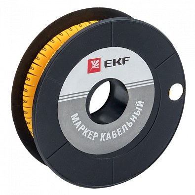 Маркер кабельный 2,5 мм2 "8" (1000 шт.) (ЕС-1) EKF PROxima - фото1