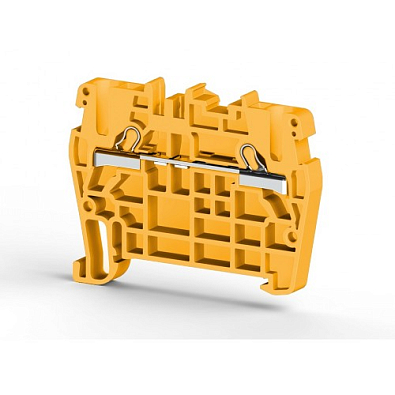Клеммник пружинный быстрозажимной (Push in), 2,5 мм.кв. (желтый); PYK2,5 - фото1