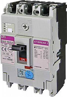 Автоматический выключатель EB2S 160/3LA 100А 3P (16kA регулируемый) - фото1