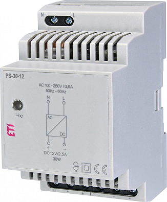 Блок питания PS-30-12 (Вход: 100-250V AC; Выход: 12V DC/30W/2,5A) - фото1