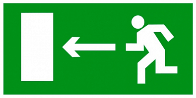 Знак "Направление к эвакуационному выходу налево" 150х300мм EKF PROxima - фото1