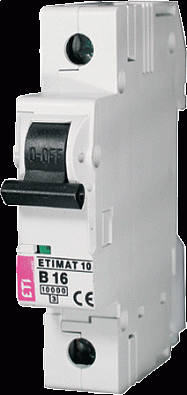 Автоматический выключатель ETIMAT 10 1p D 20А (10 kA) - фото1