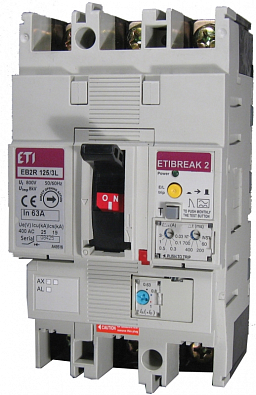 Автоматический выключатель со встроенным блоком УЗО EB2R 125/3L 63А 3Р - фото1