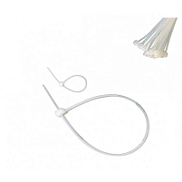 Кабельная стяжка самозатухающая; YKB V0 2,5x100 BE; Белая