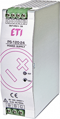 Блок питания PS-120-24 (Вход: 100-240V AC/140-340V DC; Выход: 24-28V DC/120W/5A) - фото1