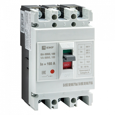 Автоматический выключатель ВА-99МL 100/160А 3P 18кА EKF Basic - фото1