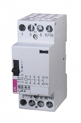 Контактор модульный с ручным управлением R 25-40-R 230V AC 25A (AC1) - фото1