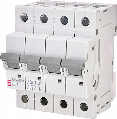 Автоматический выключатель ETIMAT P10 3p+N Z 16A (10kA) - фото1
