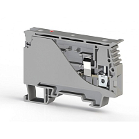 Клеммник с держ. предохр. (6,3х32) с индикацией 24VDC на DIN-рейку, 6 мм.кв. (серый); ASK 4LD (24 VAC)