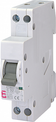 Модульный автоматический выключатель ETIMAT 6 1p+N (1мод.) С 32А (6 kA) - фото1