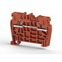 Клеммник пружинный быстрозажимной (Push in), 4 мм.кв. (красный); PYK4