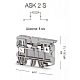 Клеммник с держ. предохр. (5x20, 5x25) на DIN-рейку, 6 мм.кв. (серый); ASK 2S - фото2