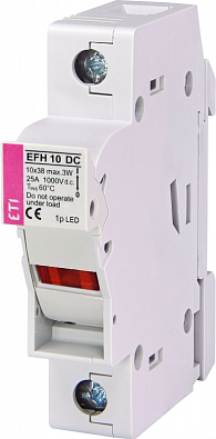 Разъединитель предохранителей EFH 10 1P-LED 25A 1000V DC (с адаптером) - фото1