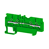 Клеммник пруж.быстрозажимной (Push in), 4-х выводной, 1,5мм.кв., (зеленый); PYK 1,5MС 