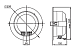Светильник ЛВО1501 никел/круг без стекла Е27 2х26 IP20 - фото2