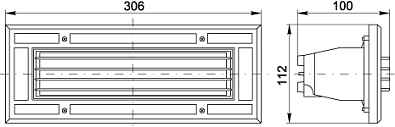 Светильник НВП3118 черный/прямоугольник с решеткой  60Вт IP54 - фото2