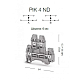 Клеммник 2-х ярусный  4мм.кв., с диодом, (серый); PIK4ND-A - фото2
