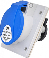 Розетка встраиваемая EE-1632 IP54 (16A, 230V, 2P+PE)