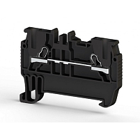 Клеммник пружинный быстрозажимной (Push in), 1,5мм.кв. (черный); PYK 1,5M