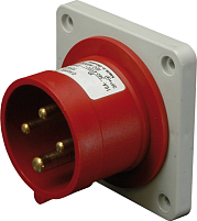 Вилка встраиваемая ERR-1643 IP44 (16A, 400V, 3P+PE)