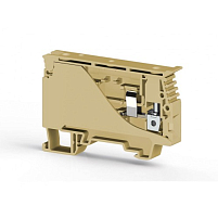 Клеммник с держ. предохр. (6.35x31,75) на DIN-рейку, 6 мм.кв. (бежевый); ASK 4S