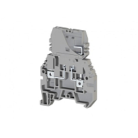 Клеммник с держ. предохр. (5х20, 5х25), съём.картридж, на DIN-рейку, 4 мм.кв., (серый); ASK 3F 