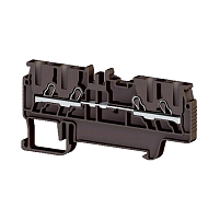 Клеммник пруж.быстрозажимной (Push in), 4-х выводной, 1,5мм.кв., (черный); PYK 1,5MС