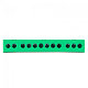 Шина "0" PE (6х9мм) 12 отверстий латунь зеленый изолированный корпус на DIN-рейку EKF PROxima - фото3