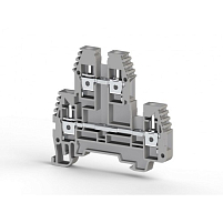 Клеммник 2-х ярусный  4мм.кв. (синий); PIK4N