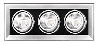 PSP-S 313  3x9W 4000K 24° GREY IP40 Cветильник светодиодный встраиваемый