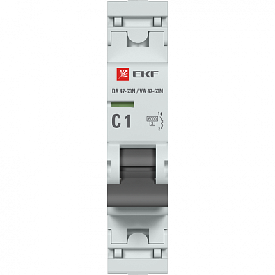ВА 47-63N 1P 1А (C) 6кА EKF PROxima автоматический выключатель, арт. M636101C - фото2