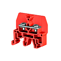 Болтовой Клеммник под вилочный наконечник на DIN-рейку 6 мм.кв. (красный); CPB 6