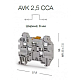 Клеммник 4-х выводной с размыкателем, 2,5 мм.кв., (бежевый); AVK 2,5 CCA - фото2