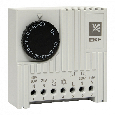 Термостат NO/NC (охлаждение/обогрев) на DIN-рейку 5-10A 230В IP20 EKF PROxima - фото1