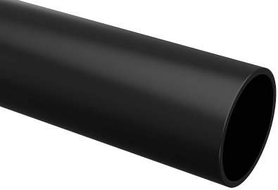 Труба гладкая жесткая ПНД d 40 черная (100 м) - фото1