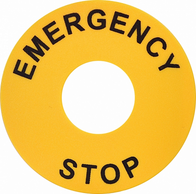 Кольцо EALP с надписью "Emergency/Stop" (d=22/60мм) - фото1
