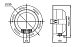 Светильник ЛВО1502 хром/круг рел мат цент Е27 2х26 IP20 - фото2