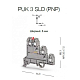 Клеммник 3-х ярусный для датчиков, 2,5мм.кв., с индикацией 24 VDC, (серый); PUK 3 SLD (PNP) - фото2