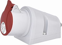 Розетка настенная EZ-1643 IP44 (16A, 400V, 3P+PE)