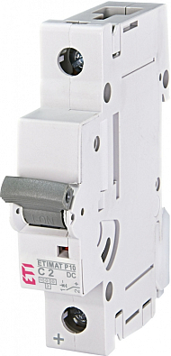 Модульный автоматический выключатель постоянного тока ETIMAT P10 DC 1p C 2A - фото1