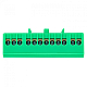 Шина "0" PE (6х9мм) 12 отверстий латунь зеленый изолированный корпус на DIN-рейку EKF PROxima - фото4