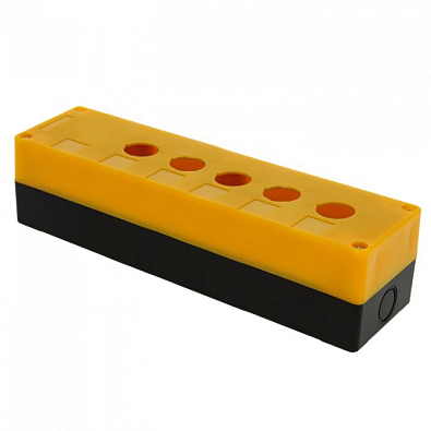 Корпус КП105 пластиковый 5 кнопок желтый EKF PROxima - фото1