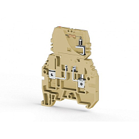 Клеммник с держ. предохр. (5х20, 5х25), съём.картридж, с индикацией 110VDC на DIN-рейку, 4 мм.кв., (бежевый); ASK 3FLD 110VDC 