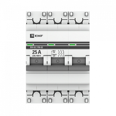 Выключатель нагрузки 3P 25А ВН-63 EKF PROxima - фото2